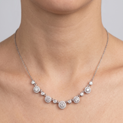 925 Sterling Silver Round Shape Necklace with Adjustable Length